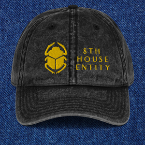 8th House Entity - BLACK Vintage Cotton Twill Cap