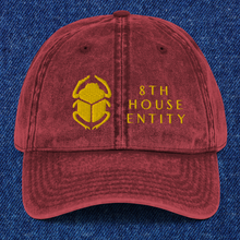 Load image into Gallery viewer, 8th House Entity - BRICK RED Vintage Cotton Twill Cap
