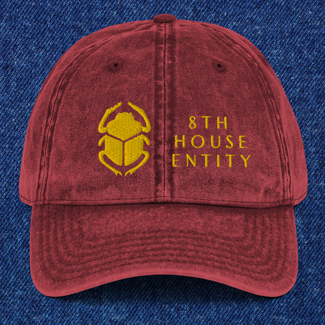 8th House Entity - BRICK RED Vintage Cotton Twill Cap