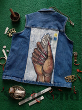 Load image into Gallery viewer, SAGE (1X) Hand Painted Sleeveless Denim Jacket COMING SOON
