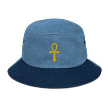 Load image into Gallery viewer, Ankh - Color Block Denim Bucket Hat
