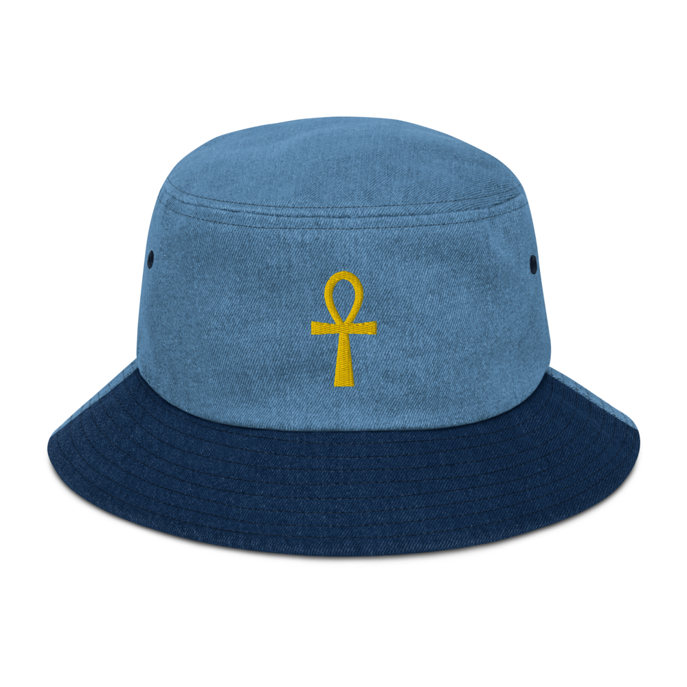 Ankh - Color Block Denim Bucket Hat