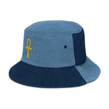 Load image into Gallery viewer, Ankh - Color Block Denim Bucket Hat
