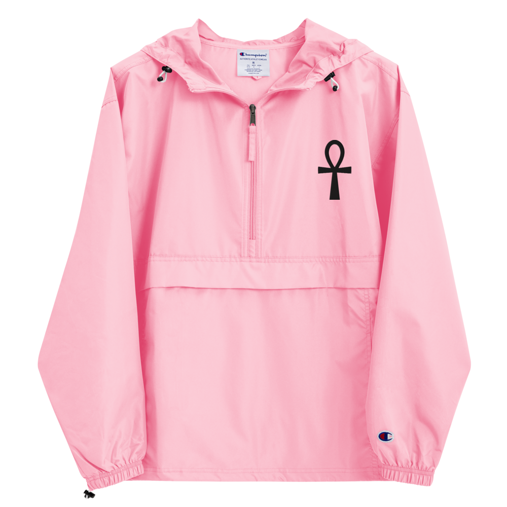 Ankh - PINK Embroidered Champion Packable Jacket